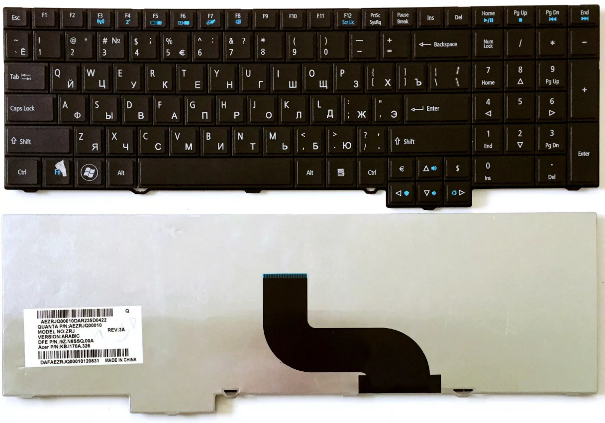 Клавиатура Acer TravelMate 5760, 8573 (чёрная)