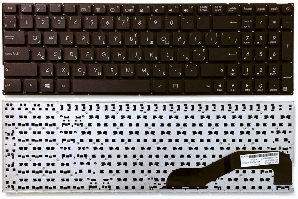 Клавиатура Asus X540S, F540S, R540S (черная) без рамки